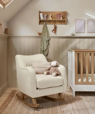 Hilston Baby Nursing Chair - Off-White Boucle
