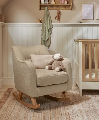 Hilston Nursing Chair in Boucle - Oatmeal - Oatmeal Boucle