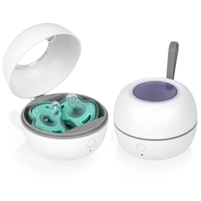 HOTUT Dummy Steriliser, Portable UV Steriliser, Mini UV-C Sanitizer Box for Pacifier, Type-C Rechargeable, Auto Shut-Off, Kills 99.9% of Bacteria, Baby Pacifier Steriliser On The Go
