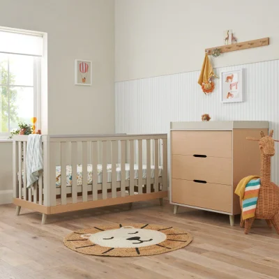 Hygge 2 Piece Set Light Oak/White Sand