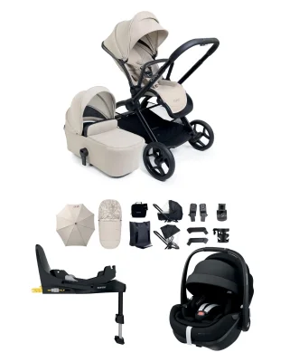 iCandy Core 2 Pushchair Bundle With Maxi-Cosi Pebble 360 Pro Car Seat & Base - Sandstone