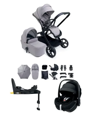 iCandy Core 2 Pushchair Bundle With Maxi-Cosi Pebble 360 Pro Car Seat & Base - Storm Grey