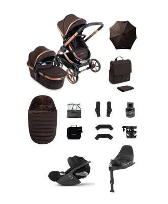 iCandy Peach 8 Complete Bundle with Cybex Cloud T i-Size Rotating Baby Car Seat - Peacan