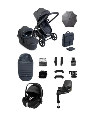 iCandy Peach 8 Complete Bundle with Maxi-Cosi Pebble 360 Pro2 Car Seat - Grey - Grey