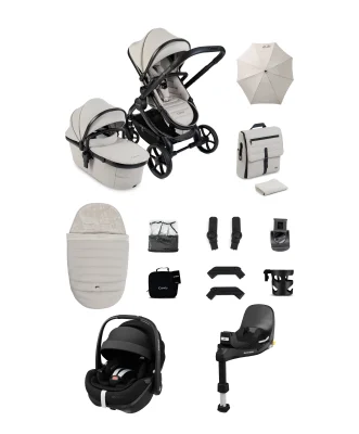 iCandy Peach 8 Complete Bundle with Maxi-Cosi Pebble 360 Pro2 Car Seat - Taupe