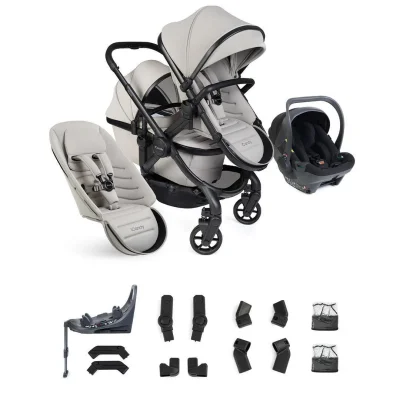 iCandy Peach 8 Double with Cocoon 360 and Base - Black