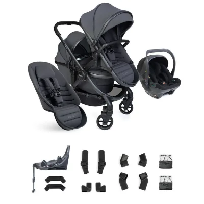 iCandy Peach 8 Double with Cocoon 360 and Base - Black