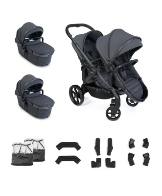 iCandy Peach 8 Twin Complete Bundle - Coco - Grey