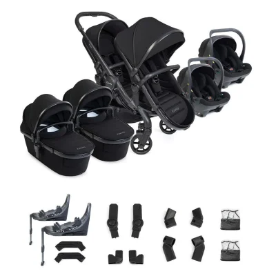 iCandy Peach 8 Twin with Cocoon 360 and Base - Black