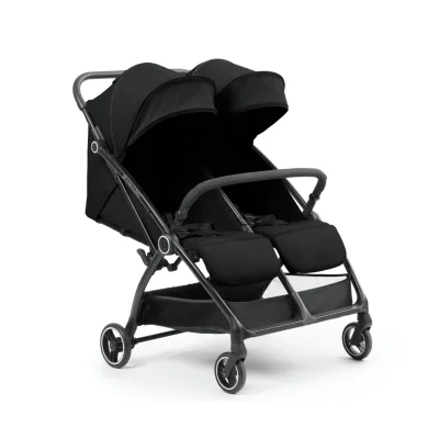 Ickle Bubba Aries Double Auto-Fold Stroller - Black