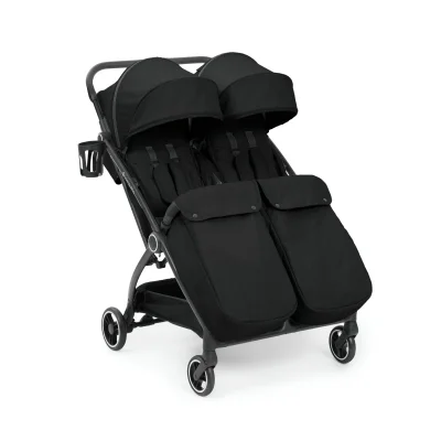 Ickle Bubba Aries Double Auto-Fold Stroller - Black