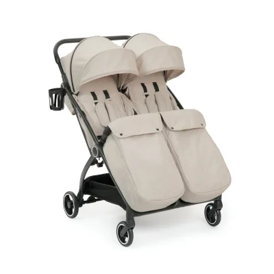 Ickle Bubba Aries Double Max Auto-Fold Stroller - Stone