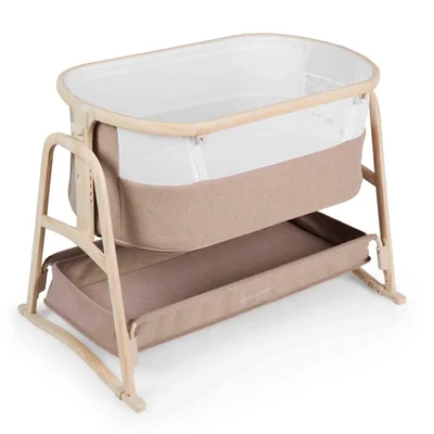 Ickle Bubba Bubba&Me Luxe Bedside Crib- Biscuit