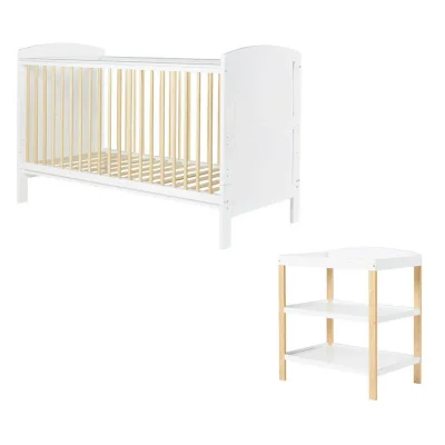 Ickle Bubba Coleby Classic 2 Piece Furniture Room Set - Scandi White
