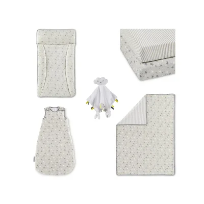 Ickle Bubba Cosmic Aura 6 Piece Nursery Starter Bundle-Grey | Fast & Easy 365 Day Returns