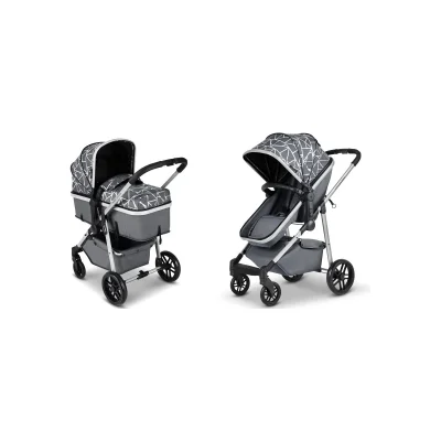 Ickle Bubba Moon 2in1 Pram System - Silver / Sparkle