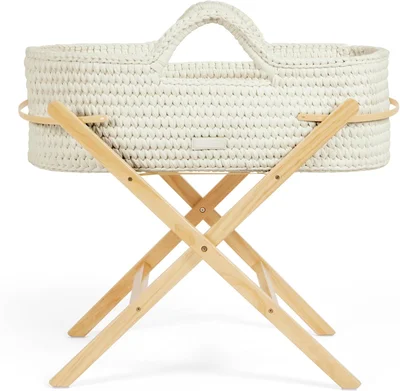 Ickle Bubba Nova Crochet Moses Basket & Foldable Stand