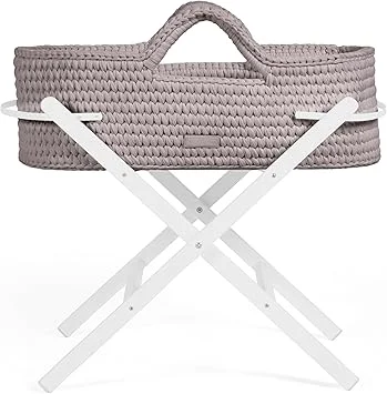 Ickle Bubba Nova Crochet Moses Basket & Foldable Stand