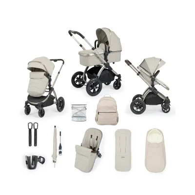 Ickle Bubba Stomp Luxe Elements 12 Piece Pram System - Moonbeam - Moonbeam
