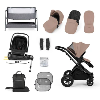 Ickle Bubba Stomp Luxe Nimbus 180° Spin I-Size Travel System & Home 14 Piece Bundle