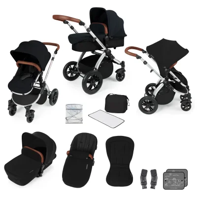 Ickle Bubba Stomp V3 Silver Frame 2in1 Pram System