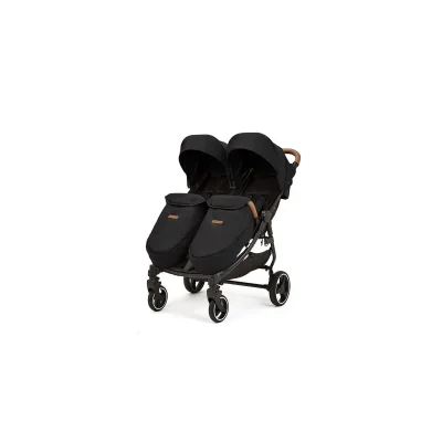 Ickle Bubba Venus Max Double Stroller - Black - Black