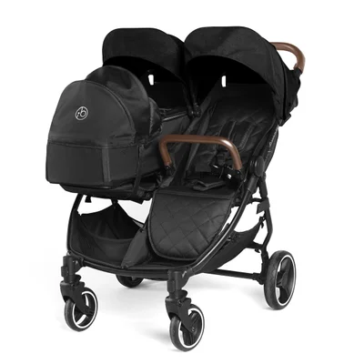 Ickle Bubba Venus Prime Double Stroller- Black