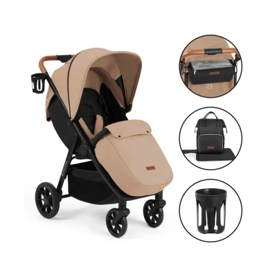 Ickle Bubba Venus Prime Double Stroller- Black