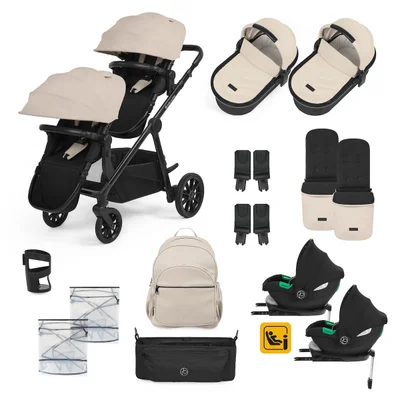 Ickle Bubba Virgo Twin Travel System 18 Piece- Stone