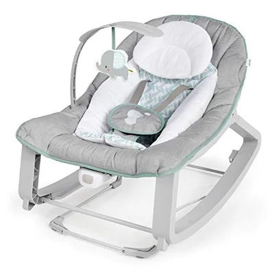 Ingenuity Keep Cozy 3-in-1 Grow with Me Vibrating Baby Bouncer, Seat & Infant to Toddler Rocker, Vibrations & Toy Bar, 0-30 Months Up to 40 lbs (Weaver) - Weaver / 1 Count (Pack of 1)
