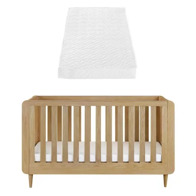 Tutti Bambini Japandi Cot Bed - Light Oak