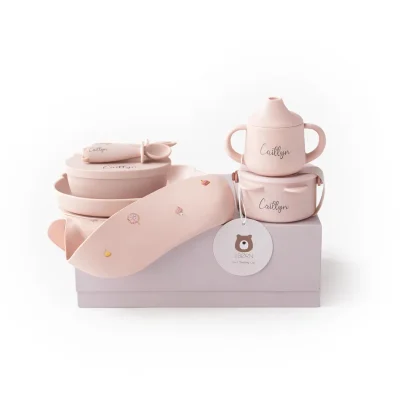 JBØRN Baby Weaning Full Essentials Gift Box - Cakes Blush