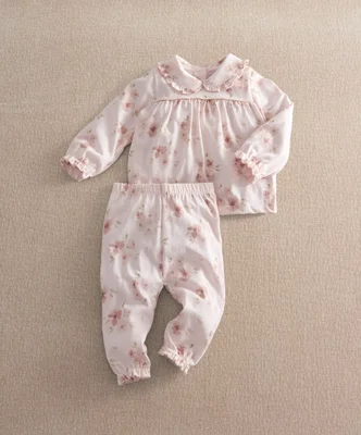 Jersey Watercolour Floral Pyjamas - 18-24 Months