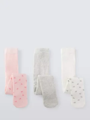 John Lewis Baby Rib Heart Tights