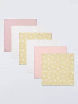 John Lewis Daisy Heart Mix Muslin Cloth