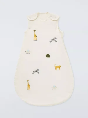 John Lewis Eden Safari Baby Sleeping Bag, 0.5 Tog, Natural - Natural / 0-6 months