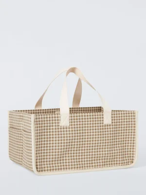 John Lewis Large Gingham Storage Caddy - Default