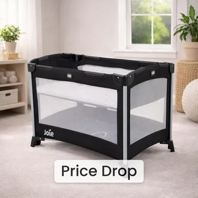 Joie Kubbie Compact Travel Cot-Coal (CL)
