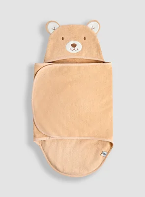 JOJO MAMAN BÉBÉ Baby Bear Towel Cuddler One Size - Brown / One Size