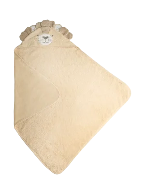 JoJo Maman Bébé Baby Lion Hooded Towel, Brown Light - Brown Light
