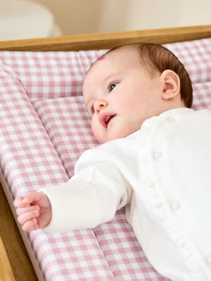 JoJo Maman Bébé Dusky Pink Gingham Gingham Changing Mat - Regular / Dusky Pink Gingham