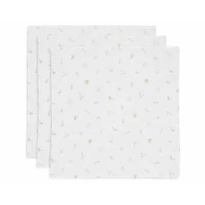 Jollein 3 Pack Muslin Cloth 70x70cm - Lovely Birds