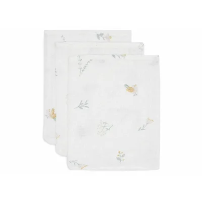 Jollein 3 Pack Washcloth Muslin 15x20cm - Animal Friends