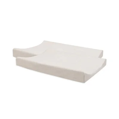 Jollein Changing Mat Cover Terry (2pack) - Oatmeal/Sand