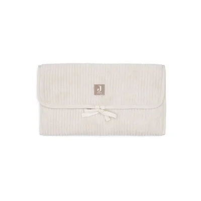 Jollein Changing Pad With Storage Pockets Cloudy Rib - Oatmeal