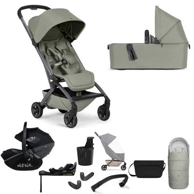 Joolz Aer 2 Lightweight Travel Buggy & Maxi Cosi Pebble Slide Pro Travel System - Sage Green With Accessories