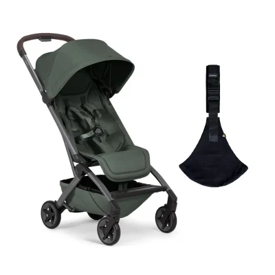 Joolz Aer2 Compact Stroller & Wildride Carrier - Forest Green - Forest Green / Without Cot
