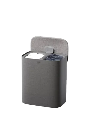 Joseph Joseph Tota Twin Laundry Basket, 90L, Forest Grey