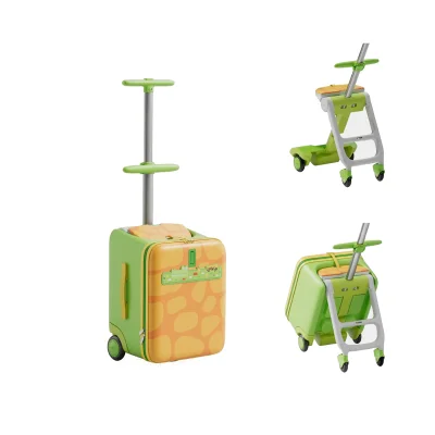 JoviKids 3in1 Ride on Luggage Kids Suitcase - wheel / Green