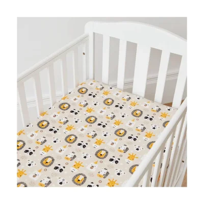 Kabode Pack of 2 Cotbed Fitted Sheet-Wildlife